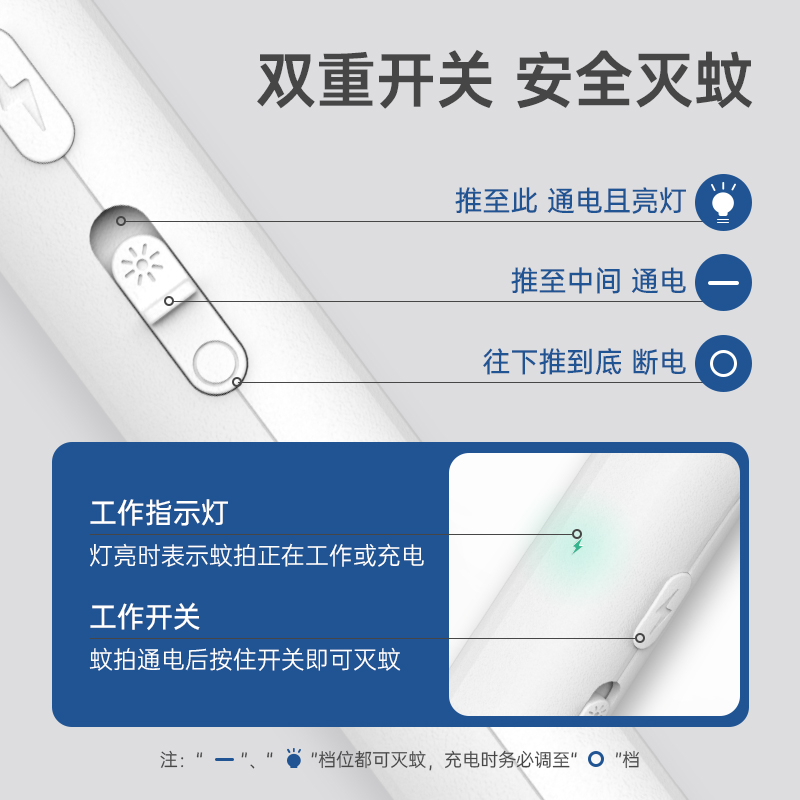 榄菊电蚊拍(经典款)PC003B 袋装(B版)(20装)高清大图