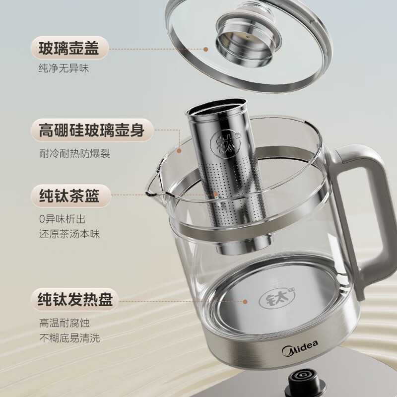 美的(Midea)MK-YS18P305养生壶1.8L(单位:台)高清大图
