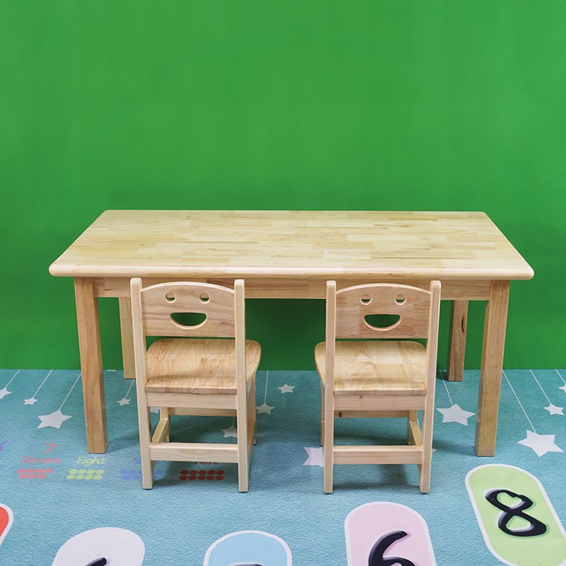 幼儿园桌椅闪电客实木儿童早教美术培训班课桌椅套装学习桌学生绘画