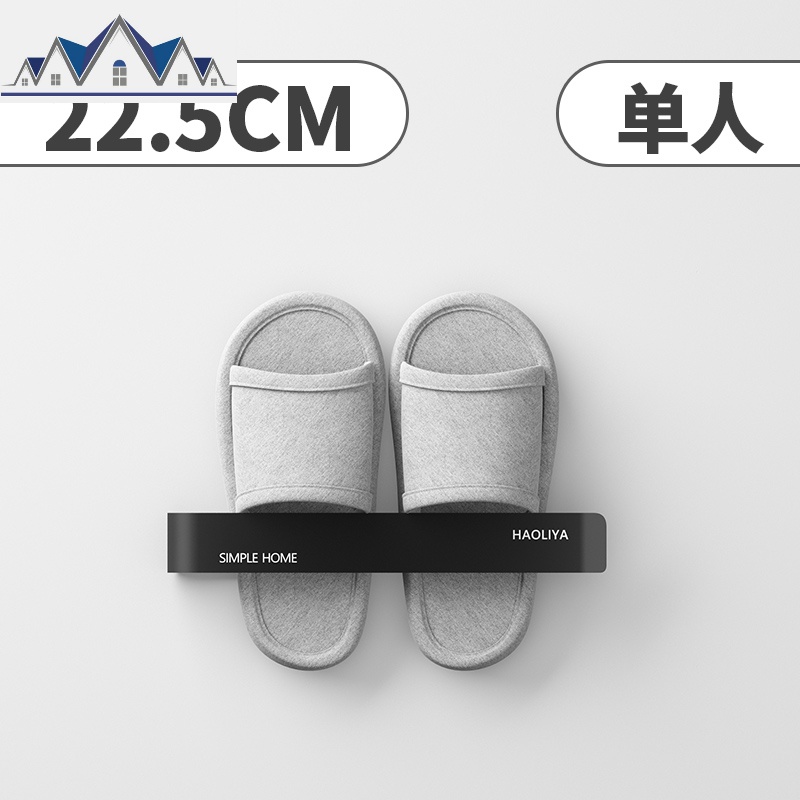 浴室拖鞋架卫生间后壁挂收纳厕所沥水挂架墙上免打孔置物架 三维工匠高清大图