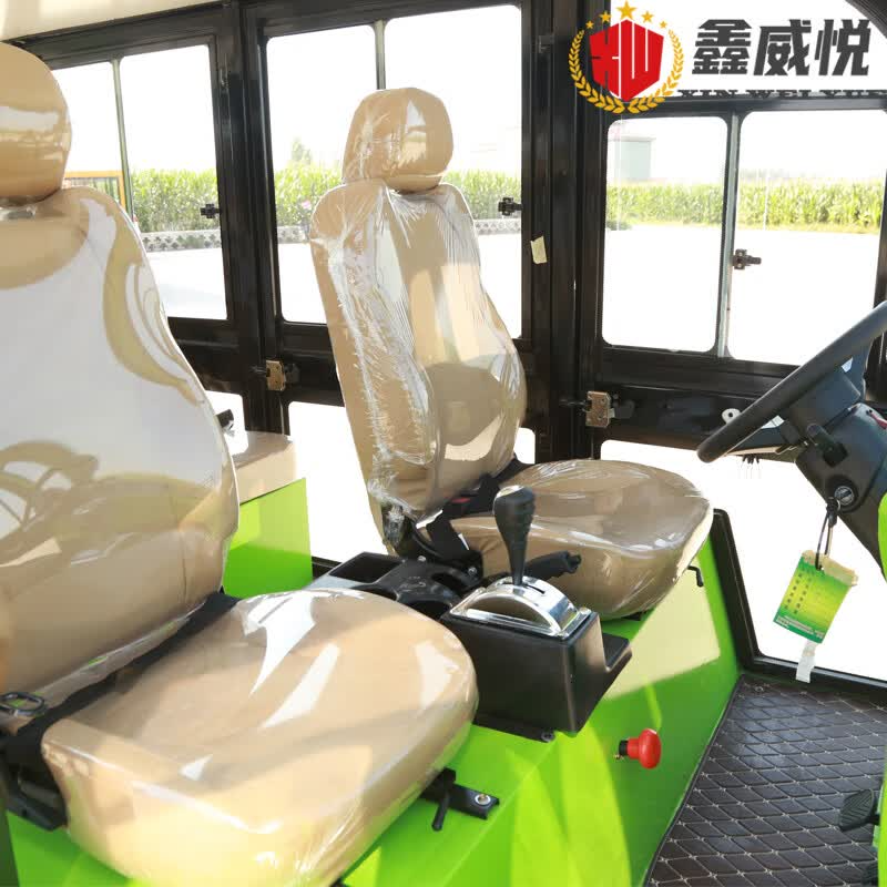 鑫威悦电动观光车景区旅游车四排十一座全封闭简易门楼盘看房四轮电瓶车高清大图