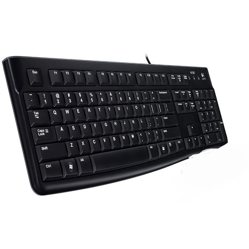 罗技(Logitech)K120 有线键盘 单个装-(个)