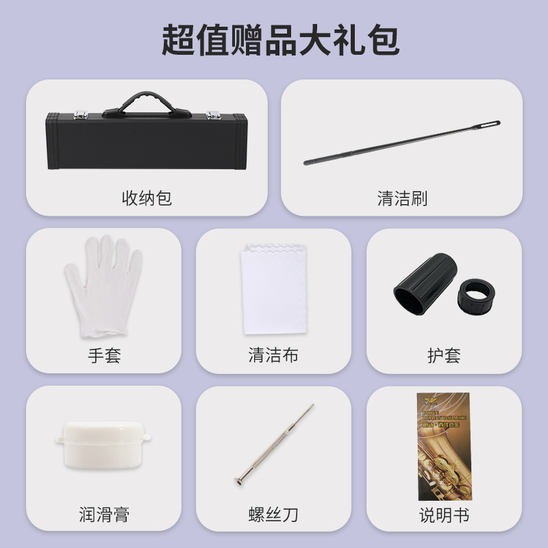 朗动(LMOVE) 长笛乐器LD-602 17开闭双用富贵银长笛学生初学儿童入门考级演奏
