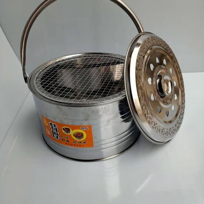 烤火炉木炭炉取暖炉户外烧烤烤火盆家用移动火炉火盆取暖烧烤炉送烧烤