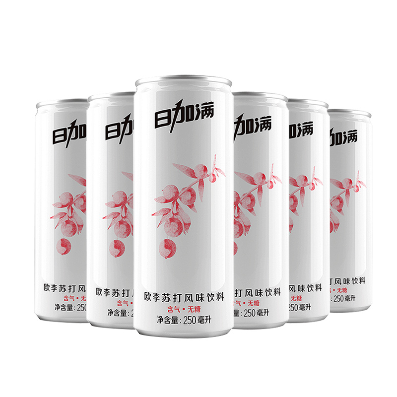 日加满欧李无糖维生素运动功能性饮料铝罐气泡水250ml*6罐