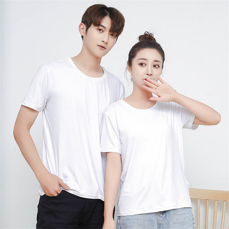 米奈诗玻尿酸t恤富含丰富玻尿酸原液短袖情侣纯白t恤男女同款 吸湿