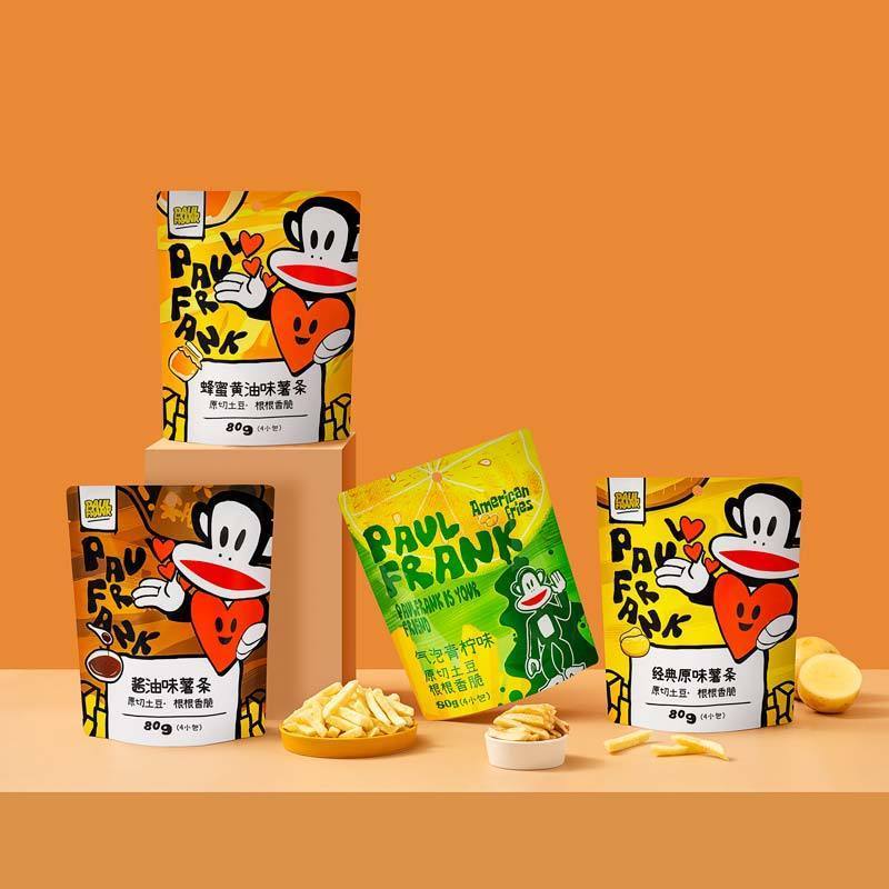 paulfrank大嘴猴 原切薯条 酱油味 80g/袋装