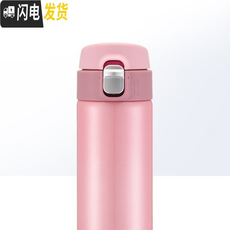 三维工匠不锈钢真空保冷保温杯MMJ款梦重力男女便携一键开启弹跳简约 粉色图片