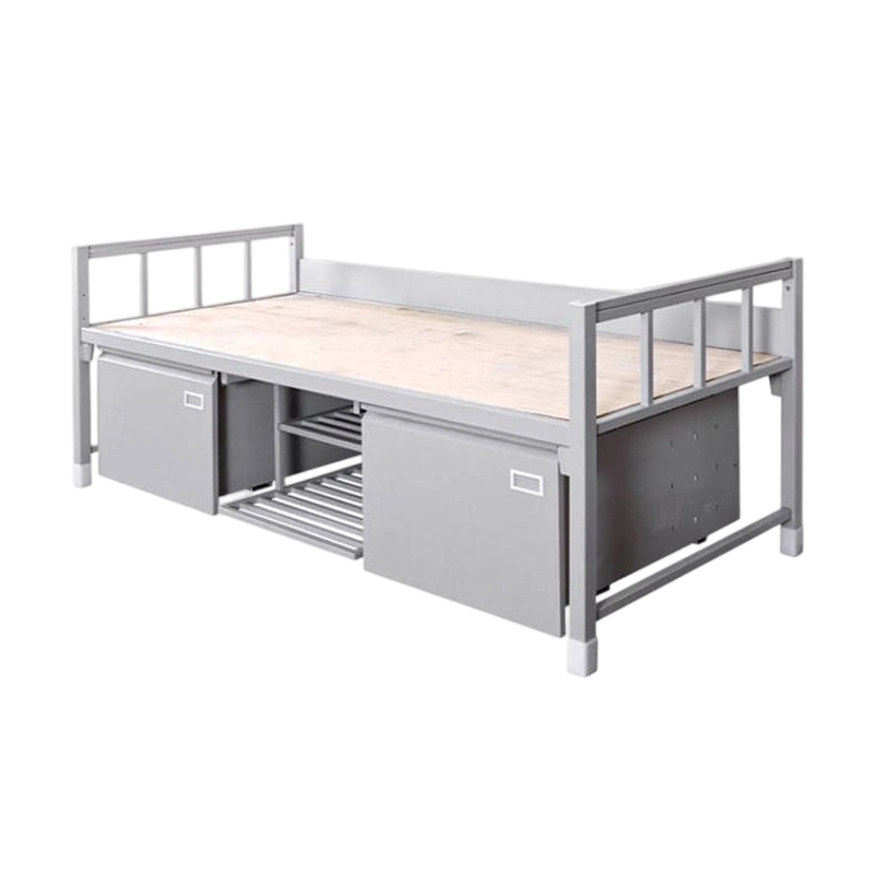盛铁达 单人床钢制床职工宿舍床2000*900*810mm STD-DRC1011 个高清大图