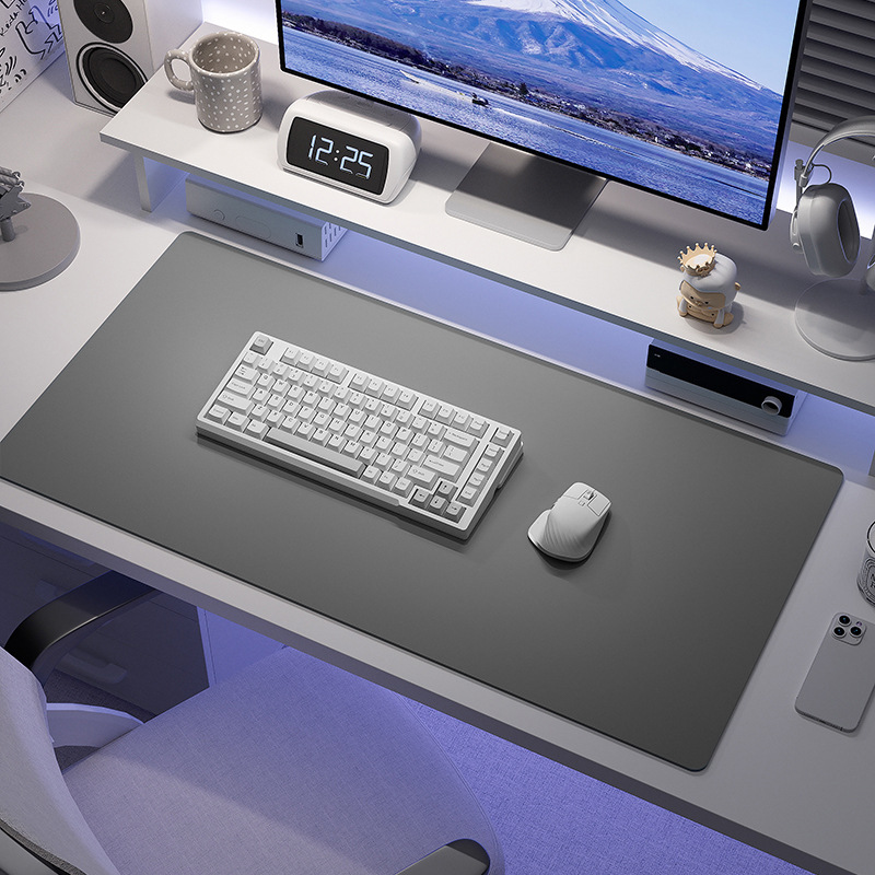 伴公式B1279皮革办公桌垫90*40cm深灰高清大图