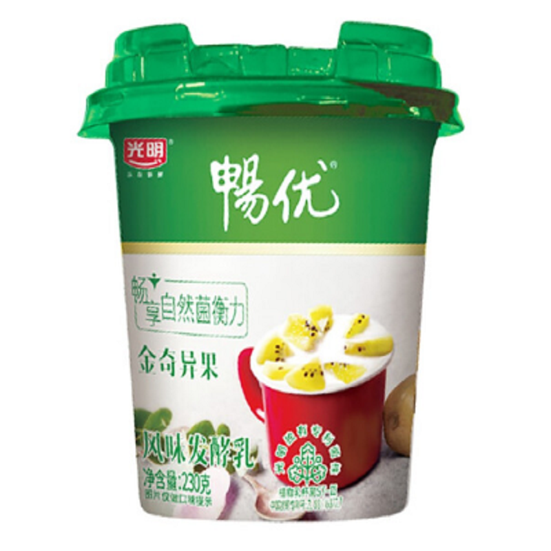 光明畅优果粒酸牛奶芦荟+ 黄桃230g