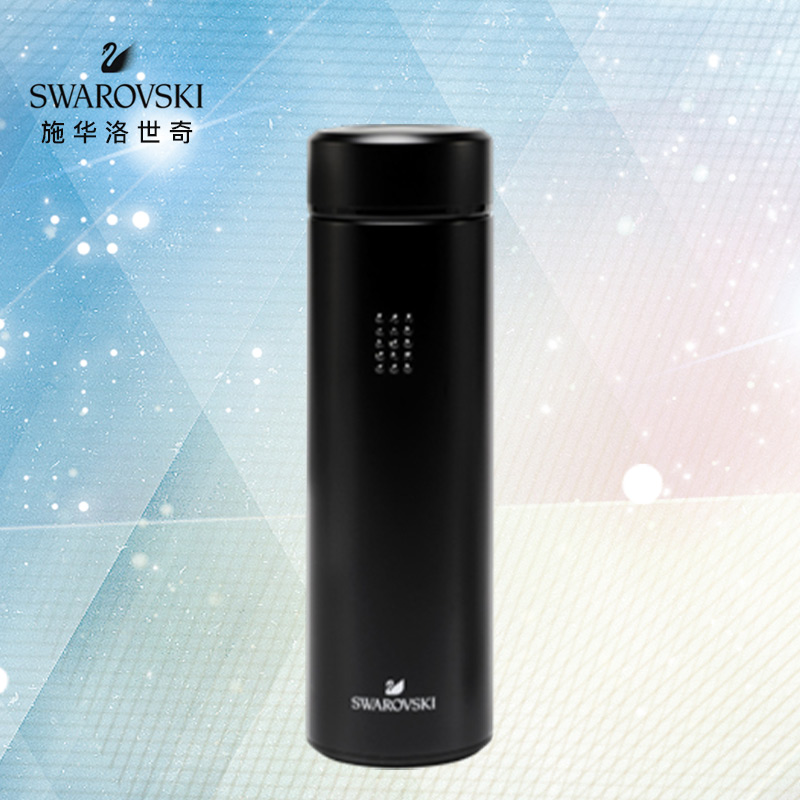 施华洛世奇黑色保温杯 430ml