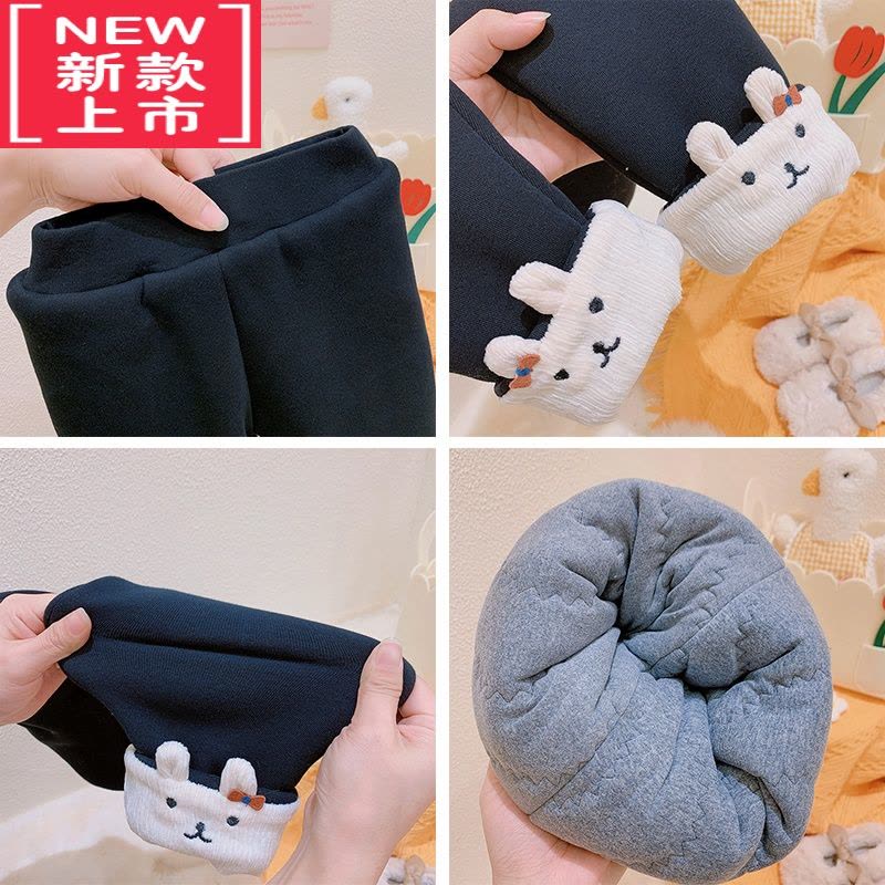 可莉允童装女童2022冬装加厚棉一件过冬打底裤女宝宝外穿保暖棉裤子保暖裤图片