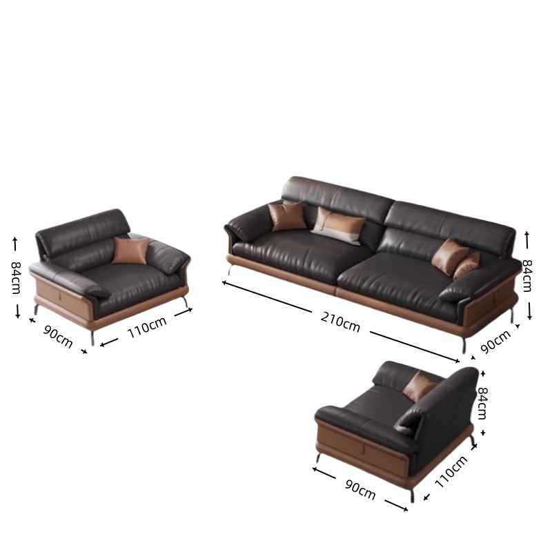 智叶舟办公沙发组合2100*900*840mm(3+1+1)套高清大图