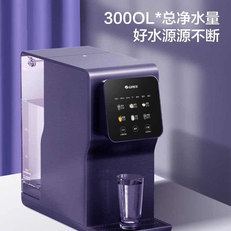 格力(GREE)净水器家用 台式净饮一体机 净水加热二合一 台式免安装净水机 反渗透饮水机 RJY-T16-1X611B图片