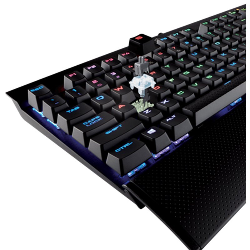 美商海盗船uscorsairk70mk2机械游戏键盘樱桃轴轴银轴k70rgb银轴有线