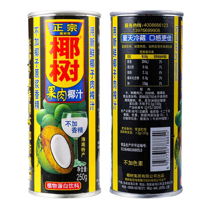 椰树果肉椰汁饮料250g