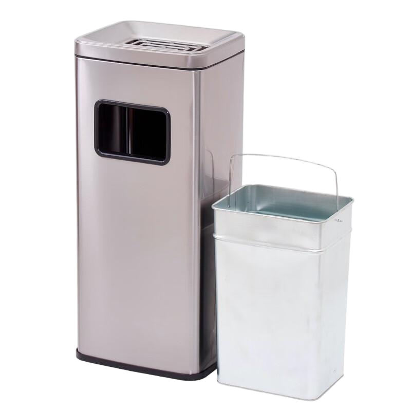先互丁 不锈钢垃圾桶丽格桶 315*260*700mm（30L） 个高清大图