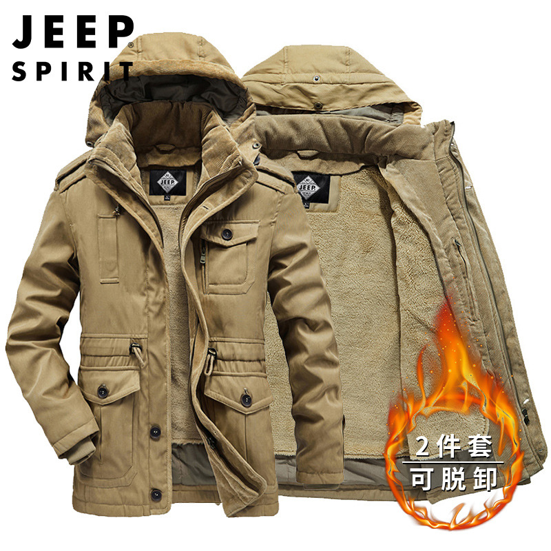 JEEP SPIRIT吉普棉衣男士冬季外套2022新款韩版潮流保暖加厚棉服高清大图