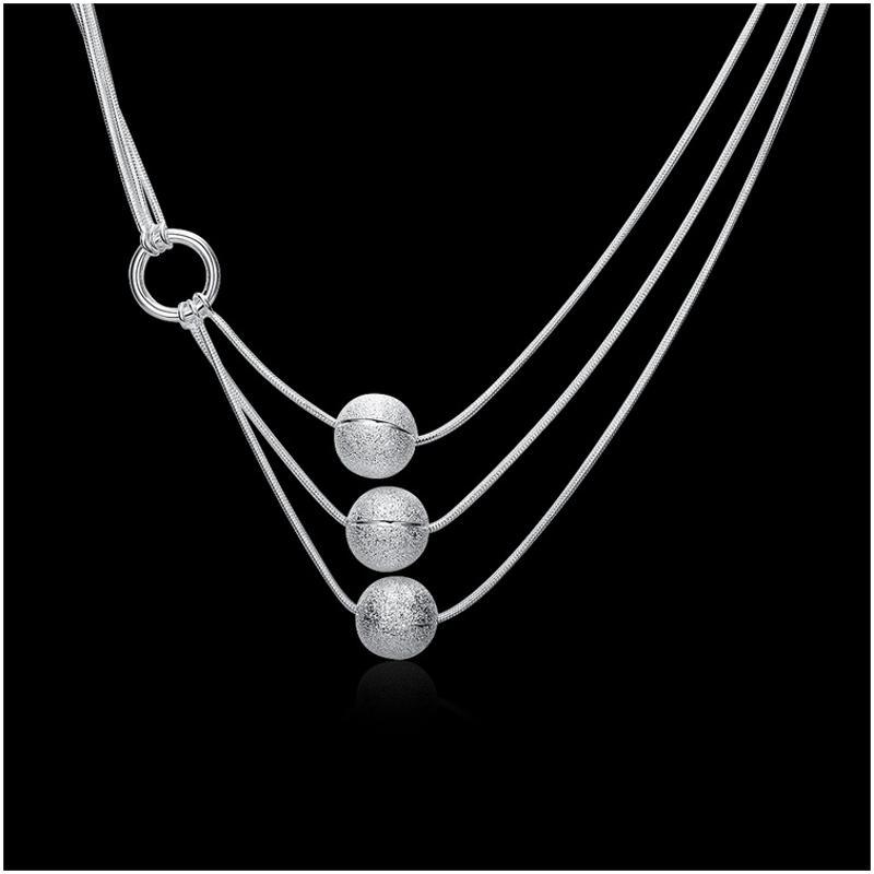 N187 Women Silver Necklace 镀925纯银女项链日韩版锁骨链潮人送女朋友七夕情人节礼物