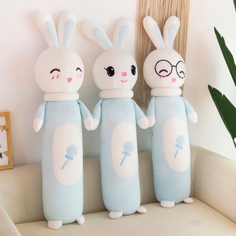 萌兔子抱枕长条软体公仔布娃娃毛绒玩具可爱睡觉床上玩偶可拆洗