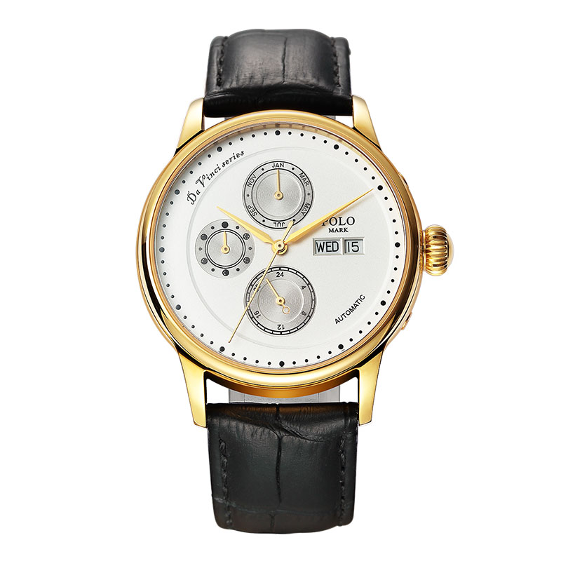 polomark艺术家多功能机械腕表p3165d