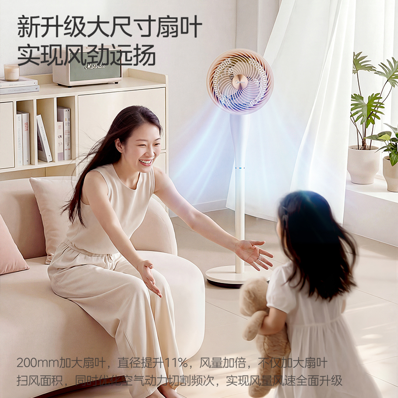 美的空气循环扇家用电风扇轻音落地大风力新款卧室风扇GAJ24XFT高清大图