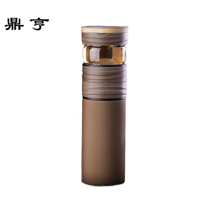 鼎亨茶水分离泡茶杯双层不锈钢保温口杯车载便携户外随行喝水杯