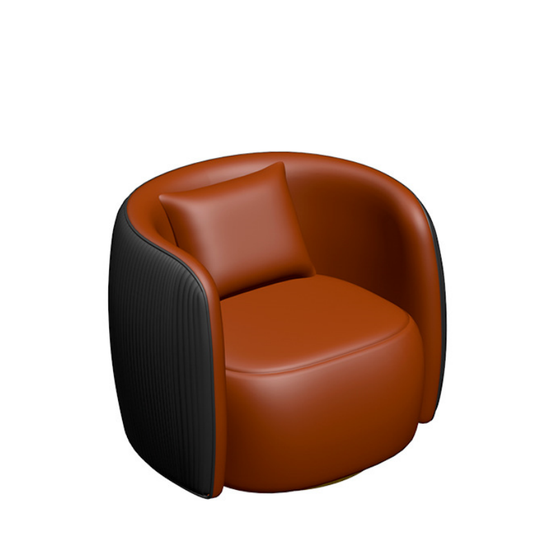 荺炬沙发单人橘红张高清大图