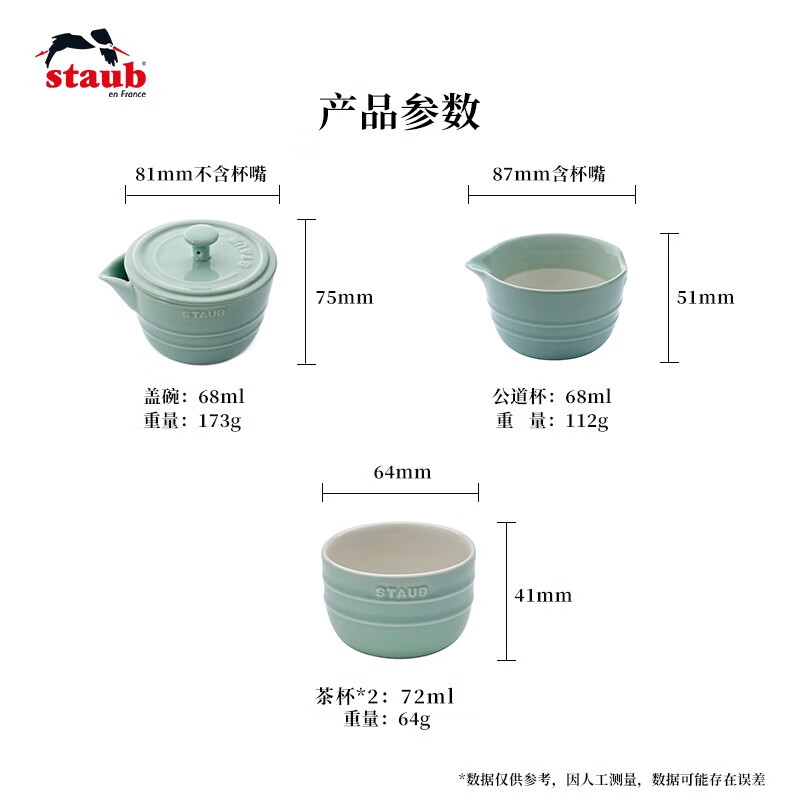 双立人 1027067 茶具 新中式茶具套装整套陶瓷家用办公泡茶壶喝茶杯功夫茶 旅行茶具套装 天青色高清大图