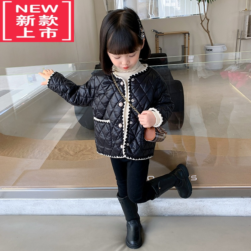 可莉允女童棉衣2022新款秋冬儿童洋气保暖短款加厚一岁宝宝冬天外套棉服