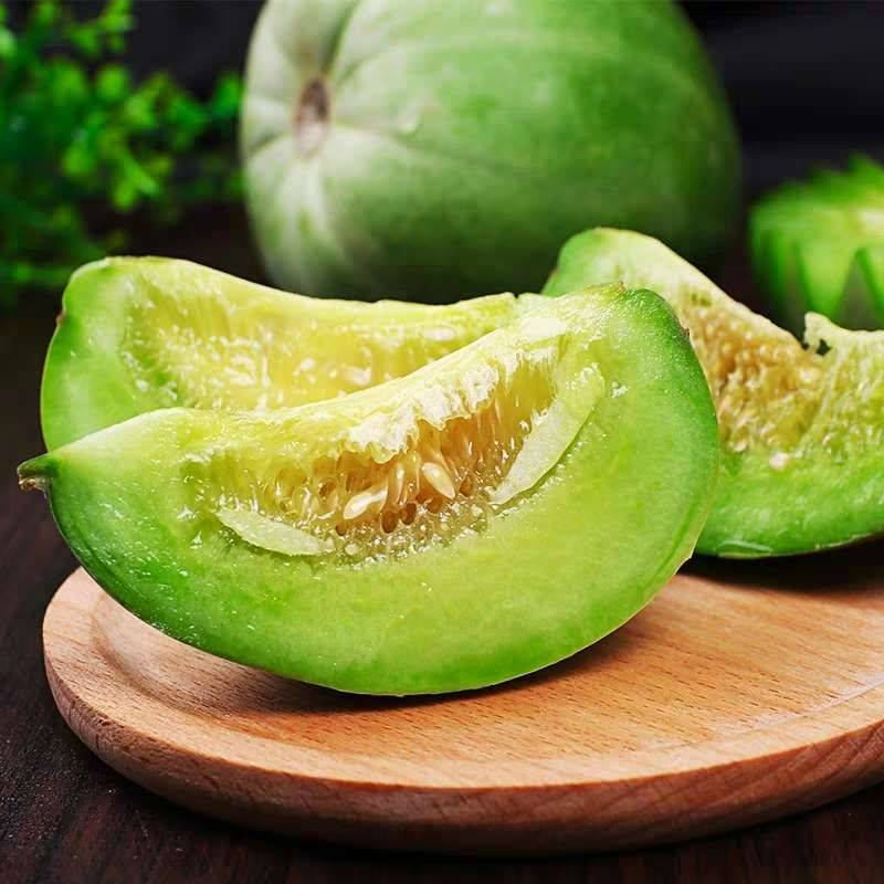 [苏鲜生]新鲜绿宝甜瓜 净重2.5斤高清大图