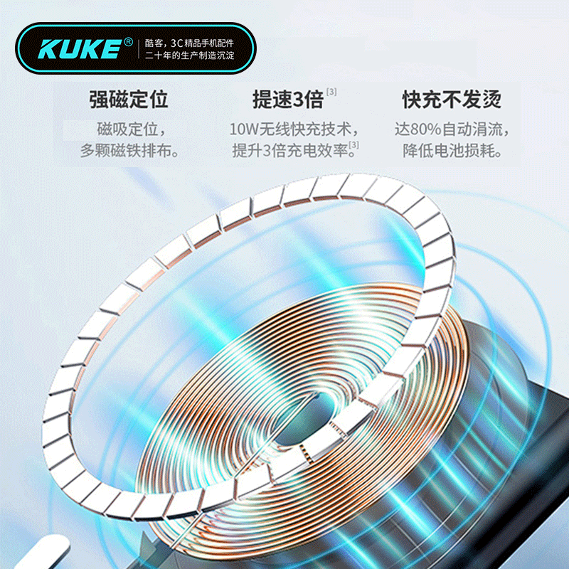 苏宁宜品联名酷客Mini磁吸无线快充10000mA 移动电源 充电宝(默认发白色)图片