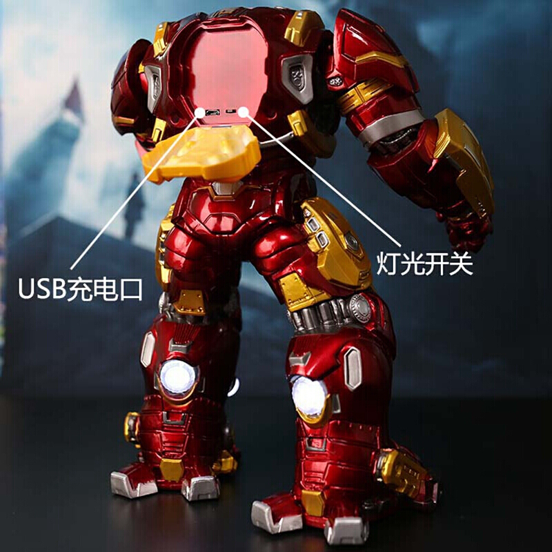 毒液玩具模型漫威复仇者联盟3美国队长黑豹钢铁侠蜘蛛侠关节可动人偶摆件儿童玩具 [30CM发光反浩克]高清大图