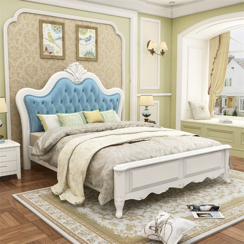 欧式实木床18米大床双人主卧婚床现代简约15米公主床美式田园床