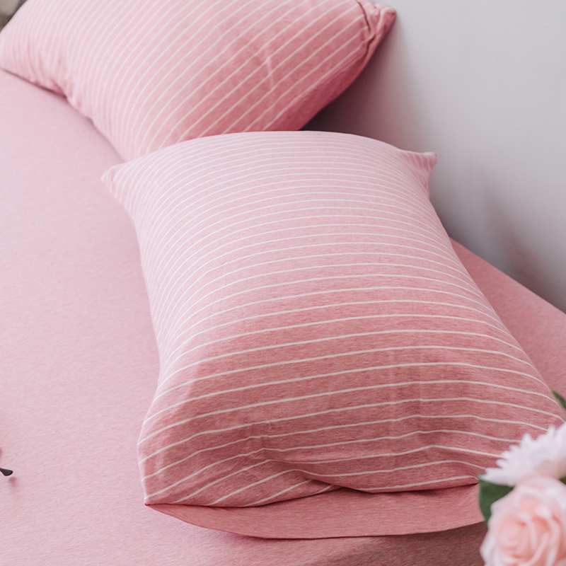 天竺棉枕套4874cm枕头套全棉一对装成人情侣学生纯棉单人枕