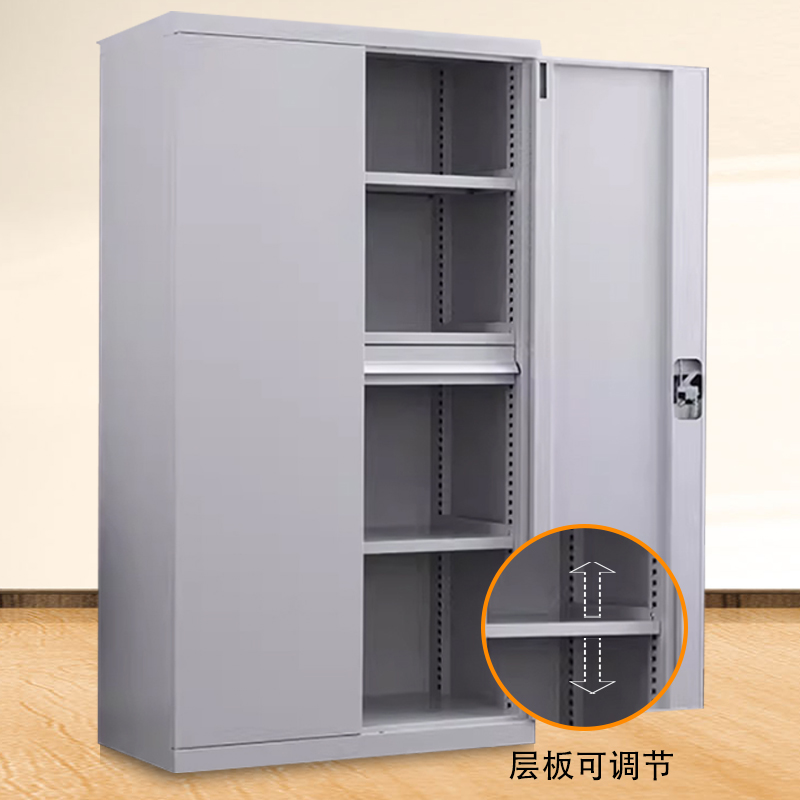 正斌重型工具柜车间用加厚物件工具储物柜工厂铁皮柜汽修厂零件收纳柜白色四层一抽高清大图