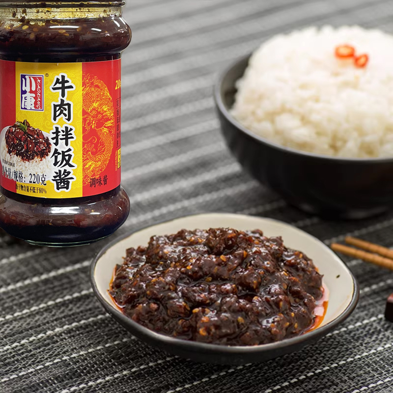 小康(XIAOKANG) 牛肉拌饭酱220克/瓶 辣椒酱佐餐下饭酱拌米饭拌面火锅蘸酱牛肉酱高清大图