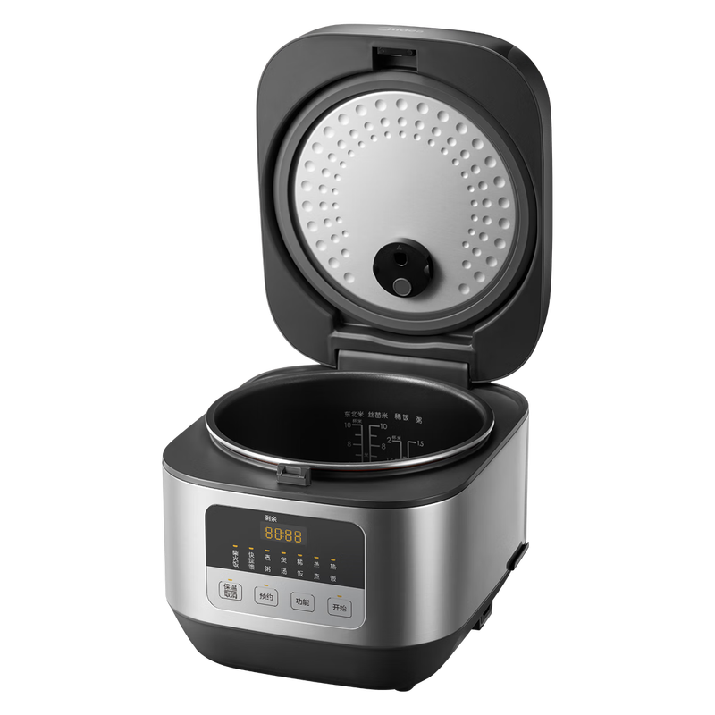 美的(Midea)电饭煲 TQ451 4L容量 7大功能菜单 5层内胆 8H预约 内盖不可拆卸 760W高清大图