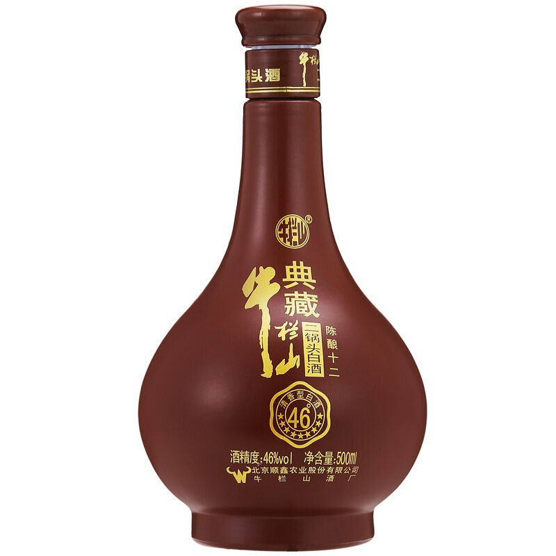 牛栏山二锅头典藏十二陈酿46度500ml*6瓶整箱装