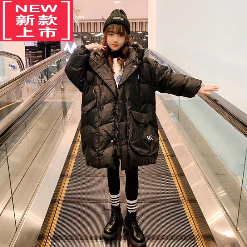 可莉允女童棉服2022新款冬装洋气中大童冬季棉袄儿童中长款羽绒炸街棉衣图片