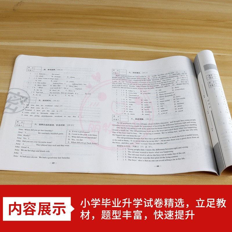英语 [正版]2023年教学教科所小学毕业升学真卷精编语文数学英语小升初试卷通用6六年级总复习精选精练精解冲刺重点中学基
