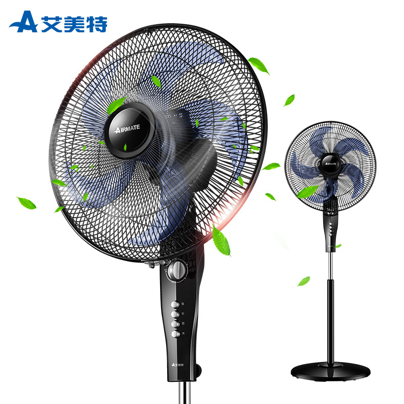 艾美特(Airmate) 电风扇 FSW65T2-5 五叶家用机械控制3档大风量定时摇头升降正常自然风落地扇电扇空调伴侣