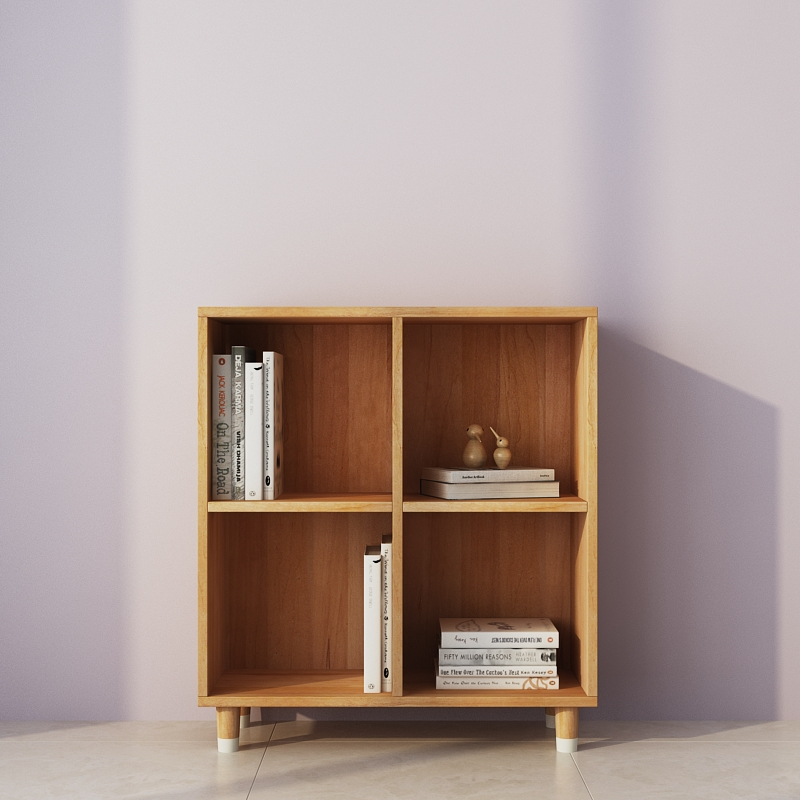 实木儿童书架儿绘本架北欧落地置物架简约智扣学生书柜家用玩具收纳柜