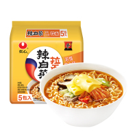 农心 辣白菜浓情芝士面五连包 120g*5 速食方便面 袋装面 韩式泡面拉面 纯香浓郁双口感