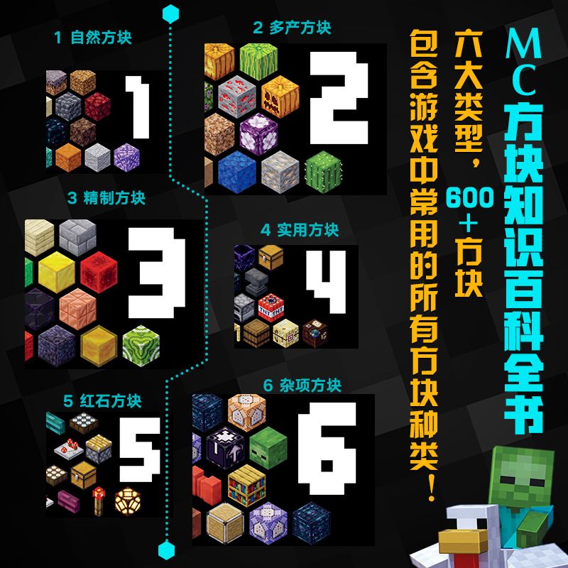 [正版] 我的世界方块图鉴7岁儿童书籍精装硬壳绘本益智游戏书高清大图