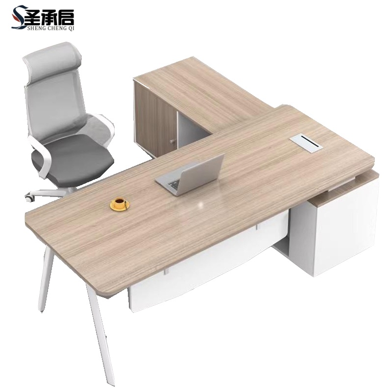 圣承启 办公桌 1.6米+椅张高清大图