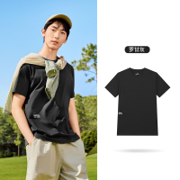 361°运动t恤男女同款新款常规舒适上衣圆领短T恤 XXL 罗甘灰