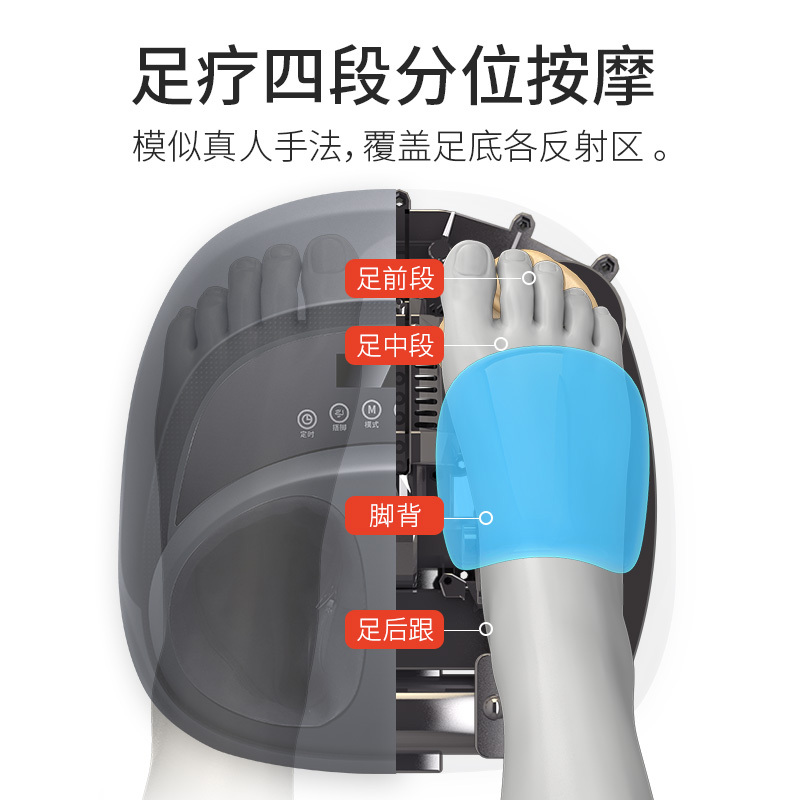 金凯瑞足疗机全自动揉捏脚底腿部家用穴位足底足部加热按脚部小腿按摩器