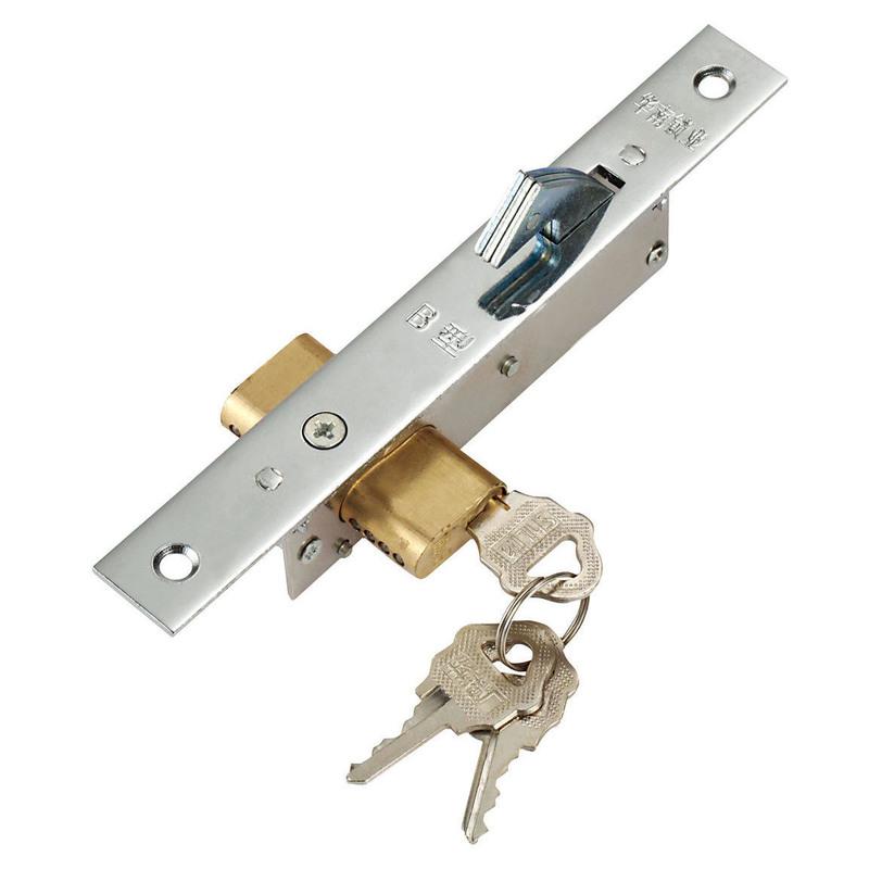 双开铁钩 大队长牌钩锁华南锁业5586铁闸门锁移门拉闸锁有框门锁铝